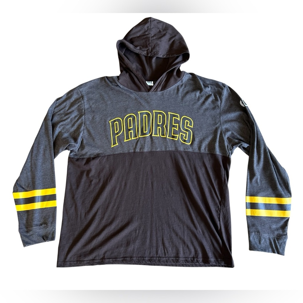 SAN DIEGO PADRES MLB Swinging Friar SGA Brown Gold Pullover Hoodie Shirt Sz L